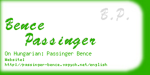 bence passinger business card